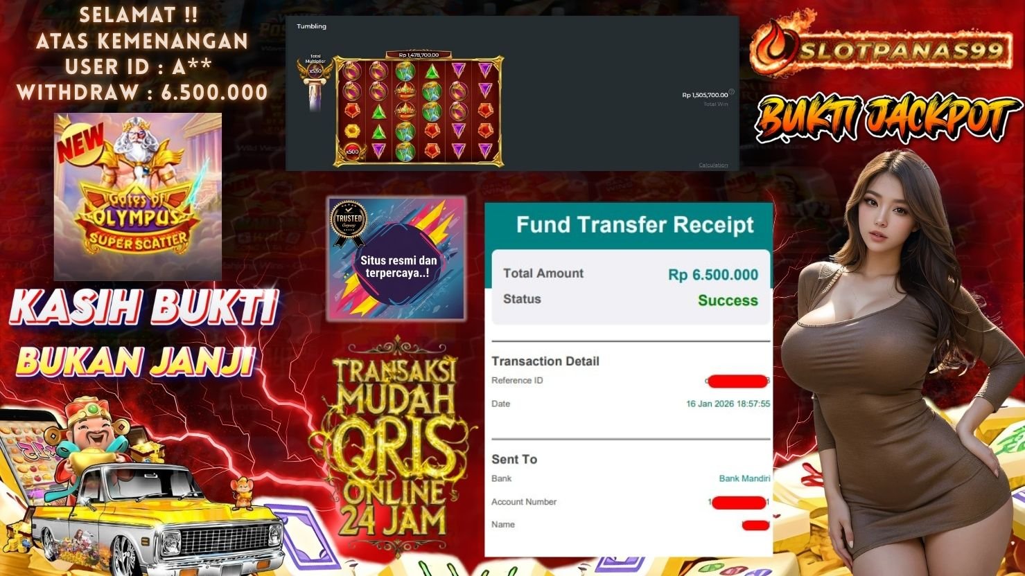 SLOTPANAS99 JACKPOT SLOT GATES OF OLYMPUS SUPER SCATTER